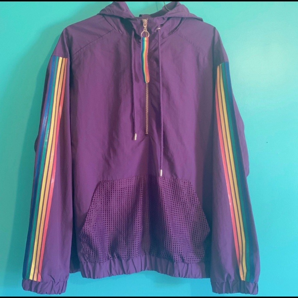 ASHLEY BY 26 INT. | Purple/Retro Windbreaker - L
